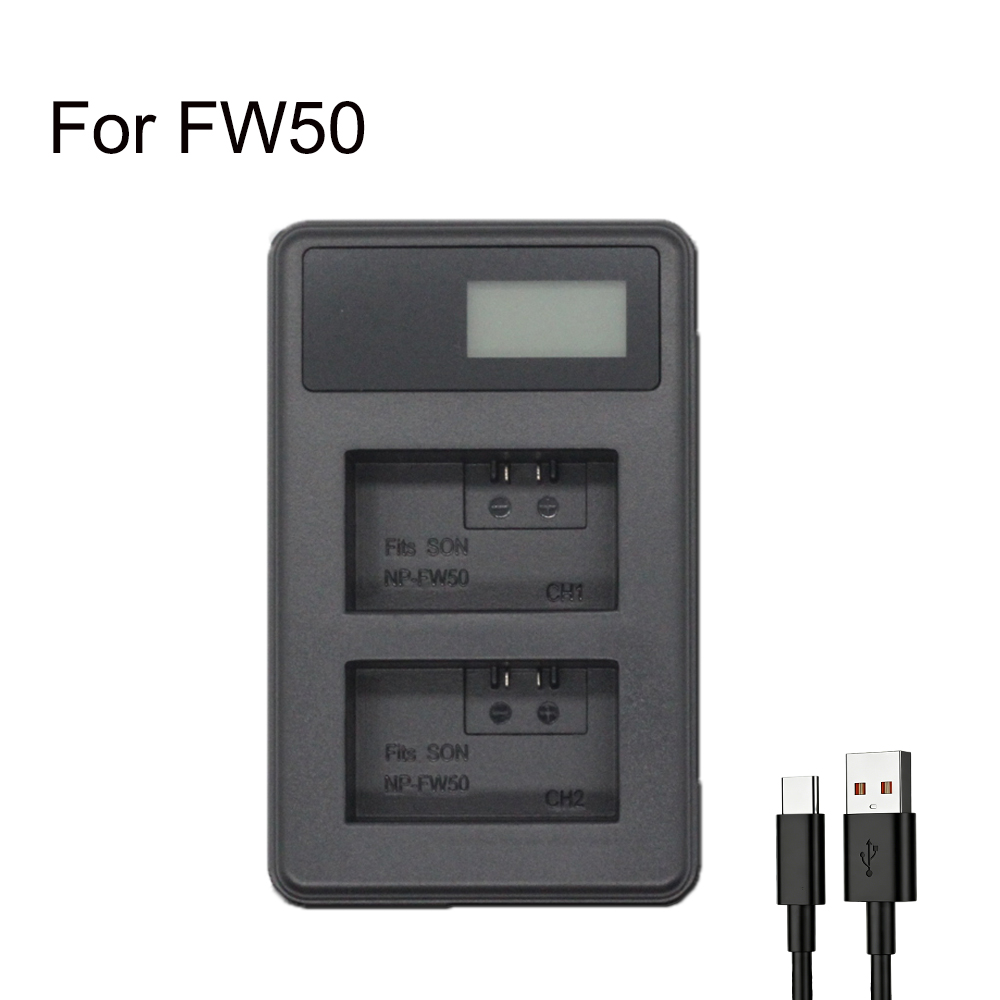 Sony Camera Zv-E10 - NP-FW50 Dual Channel Charger LCD Screen