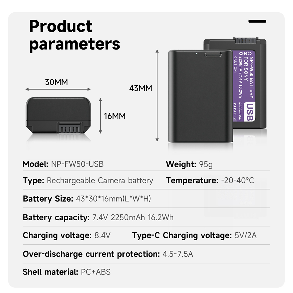 NP-FW50 NPFW50 NP FW50 Battery - Sony Camera Zv-E10 recension och pris
